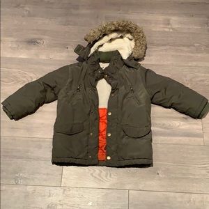 Boys H&M parka with faux fur lined hood